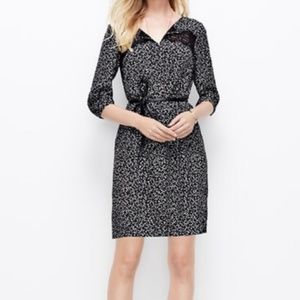 Ann Taylor black and white print dress